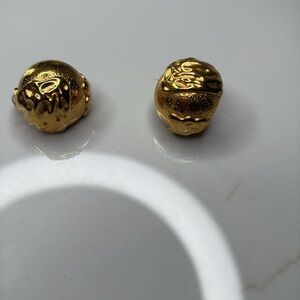 Gold Textured Earrings
